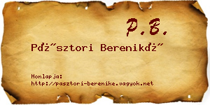 Pásztori Bereniké névjegykártya